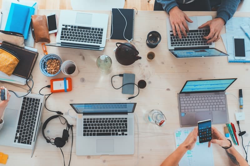 Digital transformation team at work